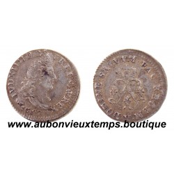 4 SOLS aux 2 L COURONNES ( Argent 833 ‰ ) LOUIS XIV ( Portrait de TROYES ) 1692 V Réformé