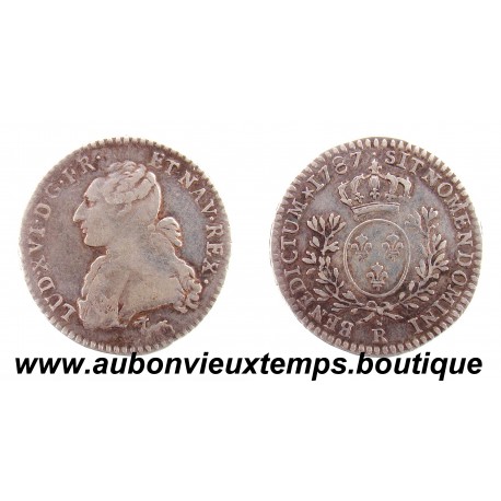 1/10 ECU au BUSTE HABILLE ( Argent 917 ‰ ) LOUIS XVI 1787 R 
