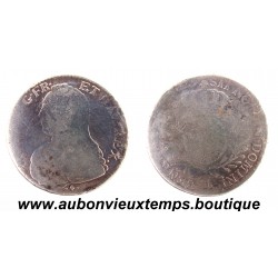 1/2 ECU aux BRANCHES d’OLIVIERS ( Argent 917 ‰ ) LOUIS XV 1729 L