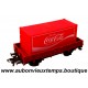 FLEISCHMANN 1/87 HO WAGON DB 461024 X 05 PLAT avec RIDELLES BASSES et CONTAINER COCA COLA