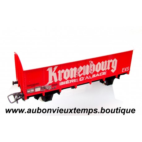 JOUEF 1/87 HO REF : 6260 WAGON MARCHANDISES COUVERT KRONENBOURG 2 ESSIEUX