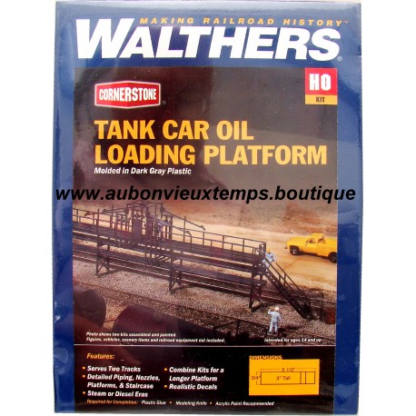 MAQUETTE WALTHERS 1/87 HO REF : HO 933.3104 TANK CAR OIL LOADING PLATFORM