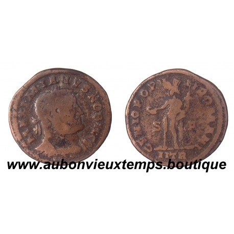 FOLLIS Bronze MAXIMIEN Tête laurée à droite 286 – 308 ap J.C. TREVES