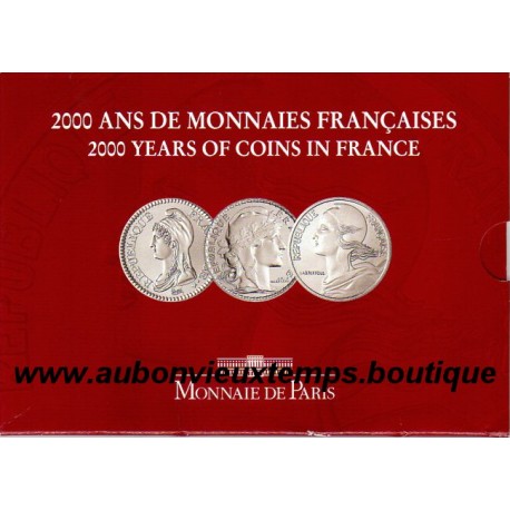 COFFRET 5 FRANCS MARIANNES : REVOLUTIONNNAIRE - IIIème REP. - NOUVEAU FRANC 2000