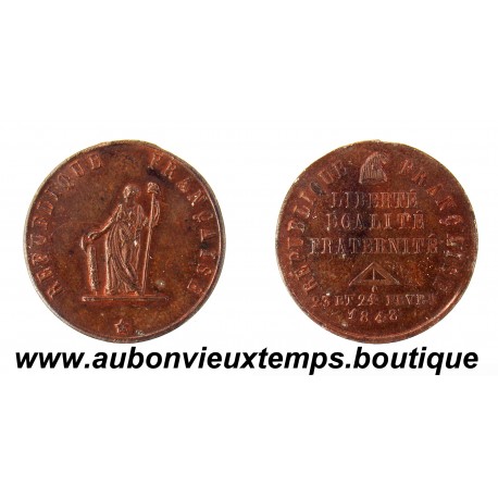 ESSAI 3 CENTIMES ( MODULE de ) BRONZE ND 23 et 24 FEVRe 1848