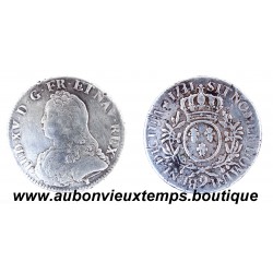 ECU aux BRANCHES d'OLIVIER ARGENT 1734 9 LOUIS XV 