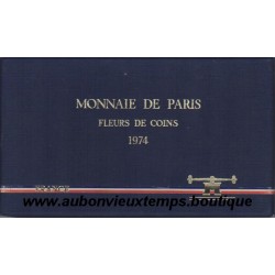 COFFRET SERIE FLEUR DE COIN MONNAIE DE PARIS 1974