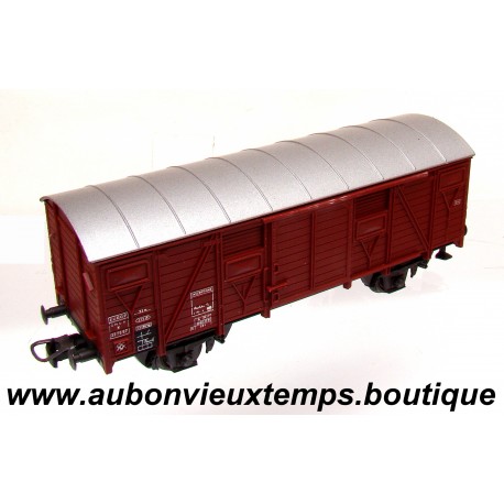 ROCO 1/87 HO REF : 44322A WAGON COUVERT à CLAIRE-VOIE pour PETITS BESTIAUX 