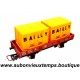 JOUEF HO 1/87 WAGON PLAT A 2 ESSIEUX - 2 CONTAINERS BAILLY N° 6450B