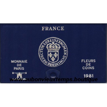 COFFRET SERIE FLEUR DE COIN MONNAIE DE PARIS 1981