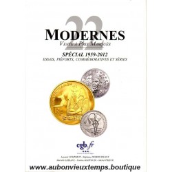  CGB MODERNES 22 - SPECIAL 1959 2012 - ESSAIS PIEFORTS COMMEMORATIVES