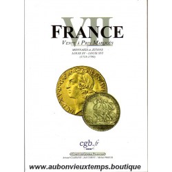 CGB FRANCE VII - SPECIAL MONNAIES LOUIS XV et LOUIS XVI