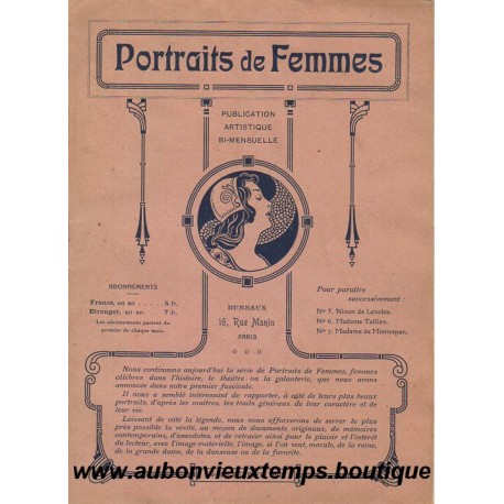 PORTRAITS de FEMMES N° 4 - MADEMOISELLE GEORGE - FEVRIER 1910