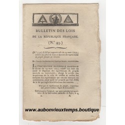 BULLETIN DES LOIS DE LA REPUBLIQUE FRANCAISE N° 43