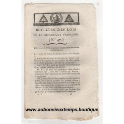 BULLETIN DES LOIS DE LA REPUBLIQUE FRANCAISE N° 47