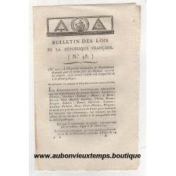 BULLETIN DES LOIS DE LA REPUBLIQUE FRANCAISE N° 48