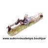 FIGURINE SOLDAT ALU ZOUAVE MITRAILLEUR ALLONGE