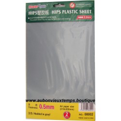 MASTER TOOLS - HIPS PLASTIC SHEET 08002 pour MAQUETTE N 1/160 ou HO 1/87