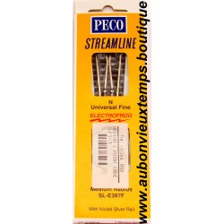 PECO STREAMLINE AIGUILLAGE DROIT et GAUCHE SL-E397F MOTORISABLE 15° pour TRAINS Ech. : N 1/160