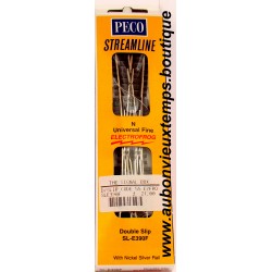 PECO STREAMLINE AIGUILLAGE DOUBLE DROIT et GAUCHE SL-E390F MOTORISABLE 15° pour TRAINS Ech. : N 1/160