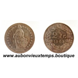 2 FRANCS Argent 835‰ 1963 B BERNE - SUISSE