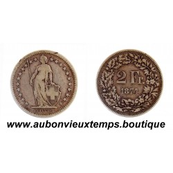 2 FRANCS Argent 835‰ 1874 B BERNE - SUISSE