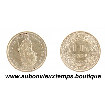 1 FRANC Argent 835‰ 1965 B BERNE - SUISSE