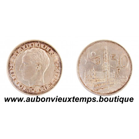 50 FRANK Argent 835‰ 1958 BAUDOUIN - BELGIQUE