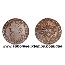 ECU Argent 917 ‰ 1784 Pau LOUIS XVI aux BRANCHES d’OLIVIER 