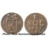 1 SOL OBSIDIONAL 1795 FRANCOIS II - LUXEMBOURG