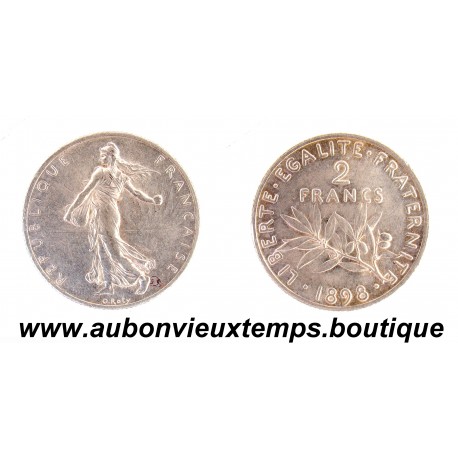 2 FRANCS Argent 835 ‰ 1898 SEMEUSE