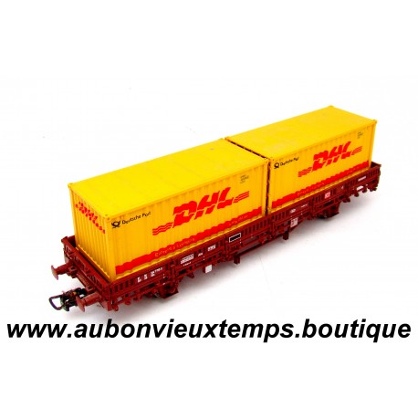 ELECTROTREN 1/87 HO WAGON MARCHANDISES DHL DEUTSCHE POST