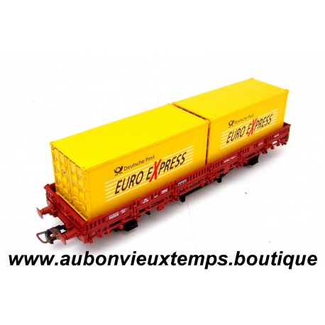 ELECTROTREN 1/87 HO WAGON MARCHANDISES RTMM 56 EURO EXPRESS - DEUTSCHE POST 437325