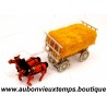 PREISER 1/87 HO ATTELAGE CHEVAUX avec CHARETTE de PAILLE