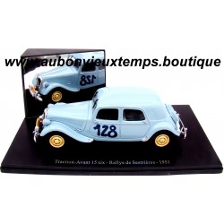 UNIVERSAL HOBBIES 1/43 CITROEN TRACTION AVANT 15 SIX - RALLYE de SESTRIERES 128 1951 Réf : 0849 50 711