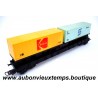 LIMA HO 1/87 WAGON PORTE CONTAINERS SEATRAIN et KODAK