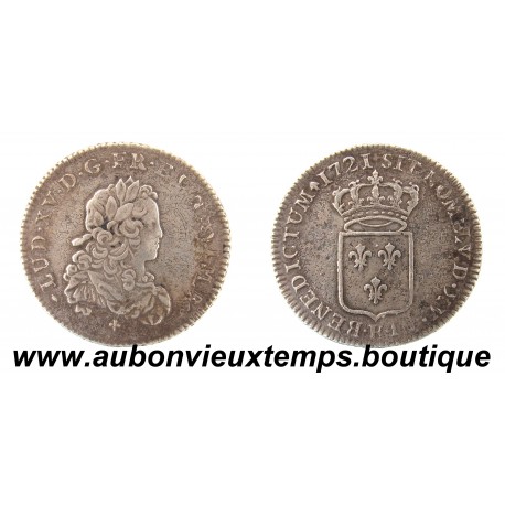 1/3 ECU Argent 1721 R LOUIS XV