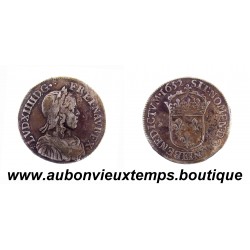 1/2 ECU Argent 1652 E LOUIS XIV à la MECHE LONGUE