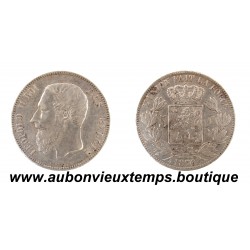 5 FRANCS Argent 900 ‰ 1870 LEOPOLD II - BELGIQUE