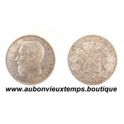 5 FRANCS Argent 900 ‰ 1873 LEOPOLD II - BELGIQUE