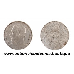 5 FRANCS Argent 900 ‰ 1874 LEOPOLD II - BELGIQUE