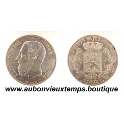 5 FRANCS Argent 900 ‰ 1875 LEOPOLD II - BELGIQUE