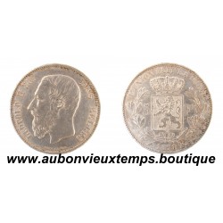 5 FRANCS Argent 900 ‰ 1870 LEOPOLD II - BELGIQUE