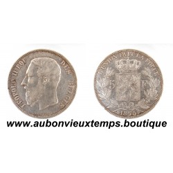 5 FRANCS Argent 900 ‰ 1875 LEOPOLD II - BELGIQUE