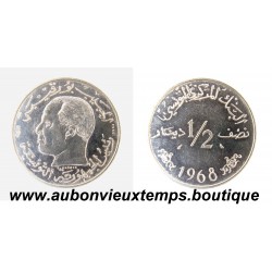 ESSAI 1/2 DINAR 1968 A HABIB BOURGUIBA - TUNISIE