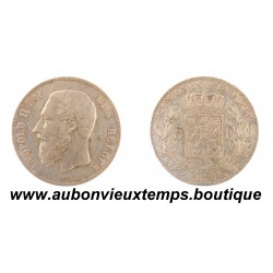 5 FRANCS Argent 900 ‰ 1873 LEOPOLD II - BELGIQUE