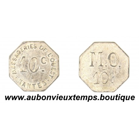 10 CENTIMES Zinc nickelé ND MESSAGERIES de l'OUEST - NANTES