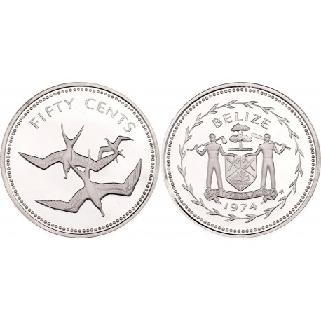 50 CENTS Argent 925 ‰ BE 1974 BELIZE