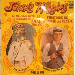 45T L'HISTOIRE DE BONNIE AND CLYDE - PHILIPS 437 395 - JANVIER 1968 - JOHNNY HALLYDAY