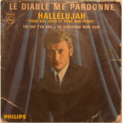 45T LE DIABLE ME PARDONNE - PHILIPS 437 157 - JANVIER 1966 - JOHNNY HALLYDAY